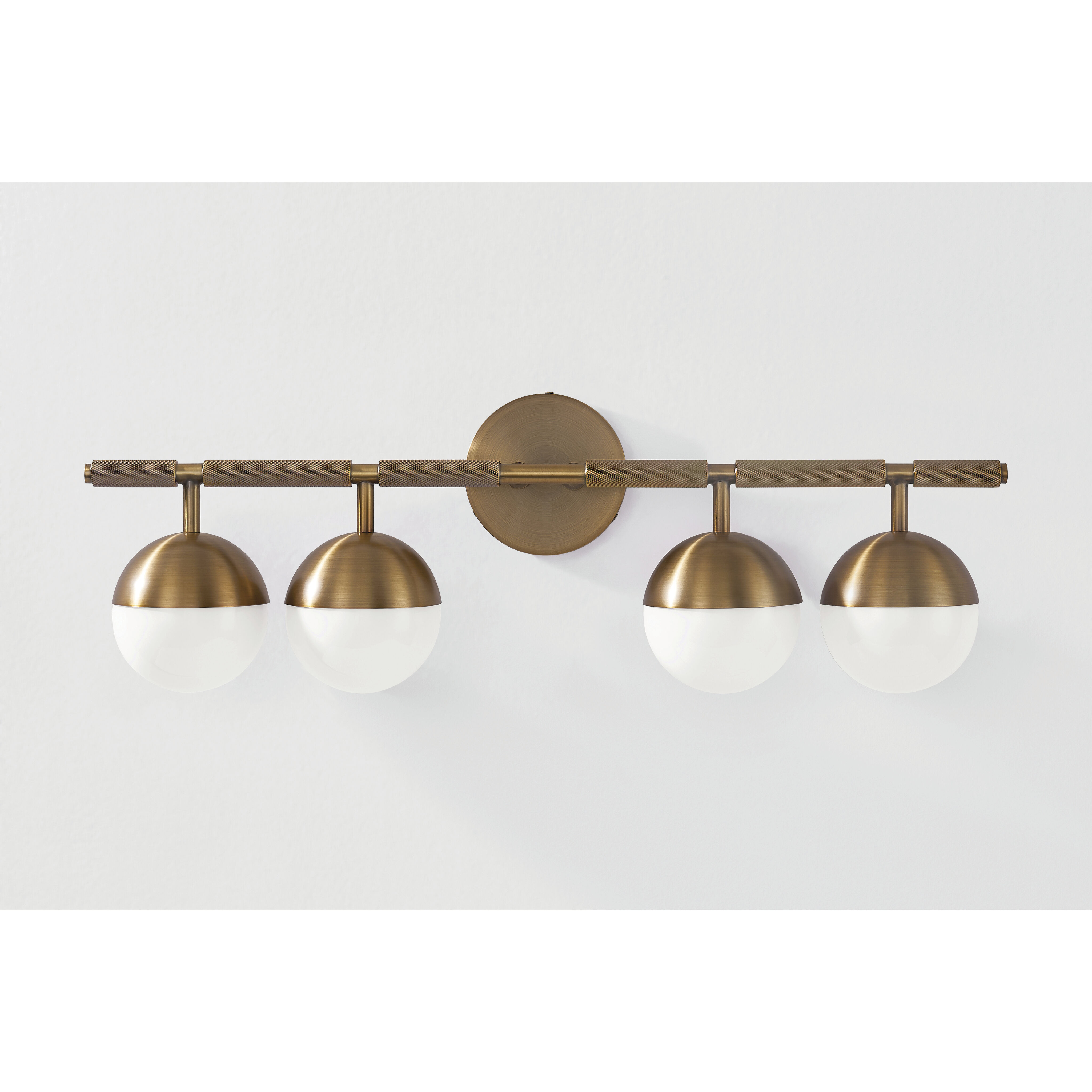 Enson 4 Light 25.5 inch Patina Brass Bath and Vanity Wall Light